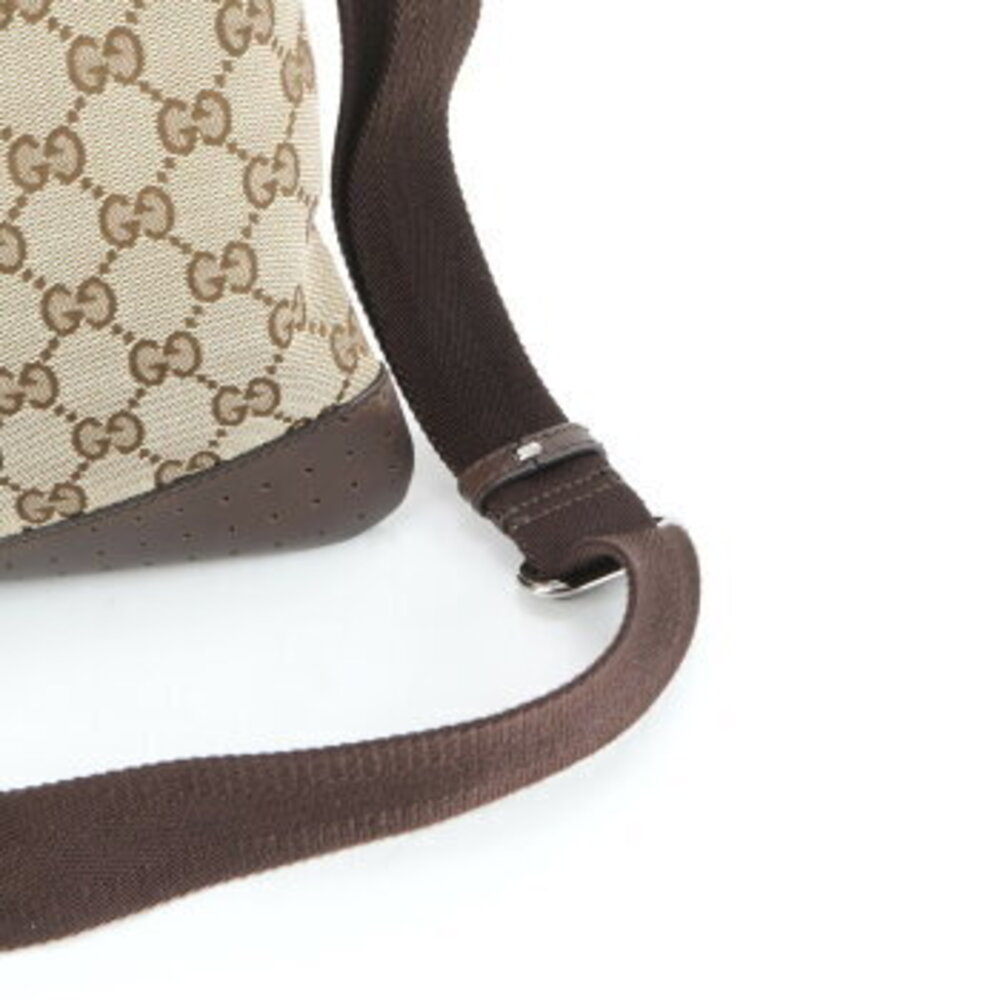 Gucci REM messenger canvas leather GG bag shoulder brown